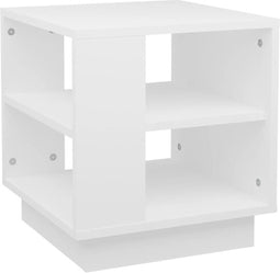 vidaXL - Salontafel - 40x40x43 - cm - bewerkt - hout - wit