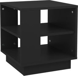 vidaXL - Salontafel - 40x40x43 - cm - bewerkt - hout - zwart