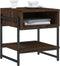 vidaXL - Salontafel - 40x40x45 - cm - bewerkt - hout - bruin - eikenkleur