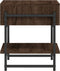 vidaXL - Salontafel - 40x40x45 - cm - bewerkt - hout - bruin - eikenkleur