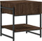 vidaXL - Salontafel - 40x40x45 - cm - bewerkt - hout - bruin - eikenkleur