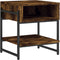 vidaXL - Salontafel - 40x40x45 - cm - bewerkt - hout - gerookt - eikenkleurig