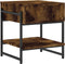 vidaXL - Salontafel - 40x40x45 - cm - bewerkt - hout - gerookt - eikenkleurig
