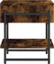 vidaXL - Salontafel - 40x40x45 - cm - bewerkt - hout - gerookt - eikenkleurig