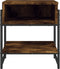 vidaXL - Salontafel - 40x40x45 - cm - bewerkt - hout - gerookt - eikenkleurig