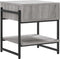 vidaXL - Salontafel - 40x40x45 - cm - bewerkt - hout - grijs - sonoma