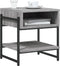 vidaXL - Salontafel - 40x40x45 - cm - bewerkt - hout - grijs - sonoma
