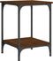 vidaXL - Salontafel - 40x40x55 - cm - bewerkt - hout - bruin - eikenkleur