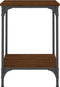 vidaXL - Salontafel - 40x40x55 - cm - bewerkt - hout - bruin - eikenkleur