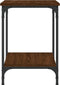 vidaXL - Salontafel - 40x40x55 - cm - bewerkt - hout - bruin - eikenkleur