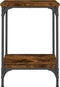 vidaXL - Salontafel - 40x40x55 - cm - bewerkt - hout - gerookt - eikenkleurig