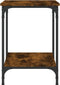vidaXL - Salontafel - 40x40x55 - cm - bewerkt - hout - gerookt - eikenkleurig