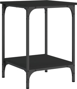 vidaXL - Salontafel - 40x40x55 - cm - bewerkt - hout - zwart
