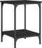vidaXL - Salontafel - 40x40x55 - cm - bewerkt - hout - zwart