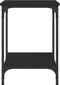 vidaXL - Salontafel - 40x40x55 - cm - bewerkt - hout - zwart