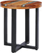 vidaXL - Salontafel - 40x45 - cm - massief - teakhout - en - polyresin