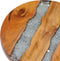 vidaXL - Salontafel - 40x45 - cm - massief - teakhout - en - polyresin