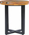 vidaXL - Salontafel - 40x45 - cm - massief - teakhout - en - polyresin