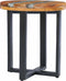 vidaXL - Salontafel - 40x45 - cm - massief - teakhout - en - polyresin