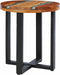vidaXL - Salontafel - 40x45 - cm - massief - teakhout - en - polyresin