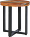 vidaXL - Salontafel - 40x45 - cm - massief - teakhout - en - polyresin