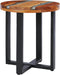vidaXL - Salontafel - 40x45 - cm - massief - teakhout - en - polyresin