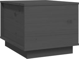 vidaXL - Salontafel - 40x50x35 - cm - massief - grenenhout - grijs