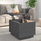 vidaXL - Salontafel - 40x50x35 - cm - massief - grenenhout - grijs