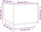 vidaXL - Salontafel - 40x50x35 - cm - massief - grenenhout - grijs