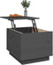vidaXL - Salontafel - 40x50x35 - cm - massief - grenenhout - grijs