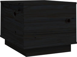 vidaXL - Salontafel - 40x50x35 - cm - massief - grenenhout - zwart