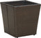 vidaXL - Salontafel - 41,5x41,5x44 - cm - poly - rattan - en - gehard - glas - bruin