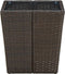 vidaXL - Salontafel - 41,5x41,5x44 - cm - poly - rattan - en - gehard - glas - bruin