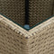 vidaXL - Salontafel - 41,5x41,5x44 - cm - poly - rattan - en - gehard - glas - beige