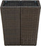 vidaXL - Salontafel - 41,5x41,5x44 - cm - poly - rattan - en - gehard - glas - bruin