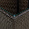 vidaXL - Salontafel - 41,5x41,5x44 - cm - poly - rattan - en - gehard - glas - bruin