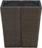 vidaXL - Salontafel - 41,5x41,5x44 - cm - poly - rattan - en - gehard - glas - bruin