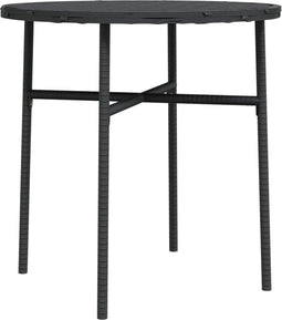 vidaXL - Salontafel - 45 - cm - poly - rattan - zwart