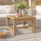 vidaXL - Salontafel - 45x45x30 - cm - massief - teakhout