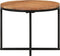 vidaXL - Salontafel - 45x45x35 - cm - massief - acaciahout - en - ijzer