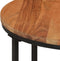 vidaXL - Salontafel - 45x45x35 - cm - massief - acaciahout - en - ijzer