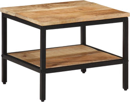 vidaXL - Salontafel - 45x45x35 - cm - massief - ruw - mangohout