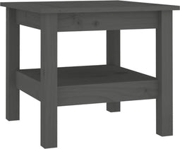 vidaXL - Salontafel - 45x45x40 - cm - massief - grenenhout - grijs