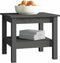 vidaXL - Salontafel - 45x45x40 - cm - massief - grenenhout - grijs