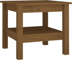 vidaXL - Salontafel - 45x45x40 - cm - massief - grenenhout - honingbruin