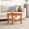 vidaXL - Salontafel - 45x45x40 - cm - massief - grenenhout - wasbruin