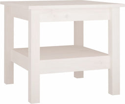 vidaXL - Salontafel - 45x45x40 - cm - massief - grenenhout - wit