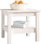 vidaXL - Salontafel - 45x45x40 - cm - massief - grenenhout - wit