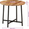 vidaXL - Salontafel - 45x45x40 - cm - massief - mangohout - en - ijzer