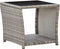 vidaXL - Salontafel - 45x45x40 - cm - poly - rattan - en - glas - grijs